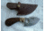 Titan 15N20/1095 Damascus Steel Hatchet, TD-006, Walnut Wood, Stag Handle, 3.8in. Blade TDK-6