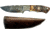 Titan Damascus Fixed Blade Knives, Overall Length - 8.6 in, Blade Length - 4.2 in, Handle Material - Burnt Camel Bone TD -092