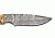 Titan Damascus Steel Fixed Knife 8.6in TD-092, TDK-92