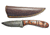 Titan Hand Forged Knife, Damascus Knife, Drop-Style Blade, Rosewood Scales Hunting Knife by Titan TD-180, 4.3in, TDK-180