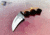 Titan International Knives Fixed Blade Knife, 2.5in, Carbon Steel, Karambit, Black Walnut, TCK-53
