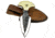 USED Titan International Knives Push Dagger Knife, 2.5in, Carbon Steel, Dagger, Camel Bone, TCK-50, EDEMO1