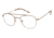 TLG NU036 Bifocal Prescription Eyeglasses - Frame BRUSHED GOLD, Size 51/21mm LYNU03601