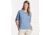 Toad&amp;Co Couvert Hemp Women's Short Sleeve Pullover, Bright Indigo Heather, Large T1082800-909-L