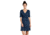 Toad&amp;Co Cue Wrap Cafe Short Sleeve Dress, Nightsky Line Print, L, T1772808-919-L