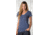 Toad&amp;Co Slubstripe Short Sleeve Vee Tee - Womens-Dusty Indigo Stripe-Large