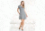 Toad&amp;Co Windmere Short Sleeve Dress, Smoke Lean Stripe, Medium T1772802-015-M
