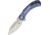 Todd Begg Steelcraft Field Marshall Folding Knife,Satin Blade,Blue/Silver Handle TBFM233