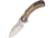 Todd Begg Steelcraft Field Marshall Folding Knife,Satin Blade,Brown/Gold Handle TBFM243