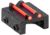 Toni System Rear Sight for Rib Less Than 8,1 mm With Red Optic Fiber 1 mm, Black, TR81