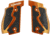 Toni System X3D Grips for Walther Q5 Match Sf, Orange, GWQ5M3D-OR