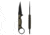 Toor Knives Jank Shank Fixed Blade Knife, 3.0 in, CPM 154 Steel, G10 Handle, Covert Green, Jank Shank-Covert Green