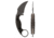 Toor Knives Karsumba R Fixed Blade Knife, 2.5in, CPM 154 Steel, G10 Handle, Burlap, Black Hydro Static, Karsumba -Burlap