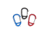 Topo Designs Carabiner, 3 Pack, Black/Red/Blue, 6561947287605