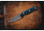 TOPS Knives Dicer 3 Paring Kitchen Knife, 3.5in, CPM S35Vn Steel, Drop Point, Black Canvas Micarta/Blue-Black G10 Handle DCR3-01