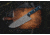TOPS Knives Dicer 8 Chef Kitchen Knife, 7.75in, CPM S35Vn Steel, Drop Point, Black Canvas Micarta/Blue-Black G10 Handle DCR8-01