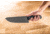 TOPS Knives Dicer 8 Chef Kitchen Knife, 7.75in, CPM S35Vn Steel, Drop Point, Black Canvas Micarta/Blue-Black G10 Handle DCR8-01