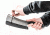 Tops Knives El Chappo Fixed Blade Knif, 6 in Acid Rain Blade, 1095 RC 56-58 Steel, Black Canvas Micarta Handle ECHA-02