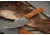 TOPS Knives Frog Market Special Mini Fixed Blade Knife, 3.25in, 1095 Steel, Wharncliffe, Tan Canvas Micarta Handle, FMSM-02