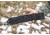 Tops Knives Longhorn Bowie Micarta Fixed Blade Knife, w/Black River Wash, Black, 6.75in, LONGB-05