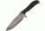Tops Knives Silent Hero Fixed Blade Knife, Black, 6.38in, HERO-03