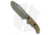 TOPS Knives Wilderness Guide Fixed Blade Knife, 4.38in, 1095, Drop Point Blade, Micarta, Green Handle, Green/Gray, 8.78 inch, BHQ-194753