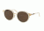 Tory Burch TY6042Q Sunglasses 311073-52 - Gold/ivory Frame, Brown Solid Lenses