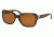 Tory Burch TY7086A Sunglasses 153073-55 - Dark Brown Horn Frame, Amber Solid Lenses