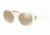 Tory Burch TY7120 Sunglasses 17326E-57 - Ivory / Orange Circular T Prin Frame, Gold Gradient Mirror Lenses