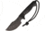 Treeman Combat Knives Path Finder Black Ops Lthr Fixed Blade Knife, 4.25in, Standard Edge, Black, G10 Handle TCK031