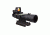 Trijicon 3x30 Compact ACOG Rifle Scope, Dual Illuminated Amber Horseshoe Ballistic Reticle w/ Colt Knob Thumbscrew Mount &amp; LED 3.25 MOA Red Dot RMR Type 2, Black, 400312