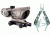 Trijicon ACOG 4x32 Nickel Boron Dual Illum. Red Horseshoe Dot .223 BAC Reticle w/ TA51 Mount TA31-D-100196 w/ Gerber Suspension Multi-Plier w/ Open Frame Design 1473