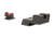Trijicon Fiber Optic Pistol Front/Rear Sight Set, Red Fiber Stick, 1911 Novak Low Cut, Black, 601038