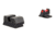 Trijicon Fiber Optic Pistol Front/Rear Sight Set, Red Fiber Stick, FNS-40/FNX-40/FNP-40, Black, 601068
