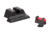 Trijicon Fiber Optic Pistol Front/Rear Sight Set, Red Fiber Stick, Glock 42/43, Black, 601029