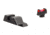 Trijicon Fiber Optic Pistol Front/Rear Sight Set, Red Fiber Stick, Glock 42/43, Black, 601029