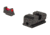 Trijicon Fiber Optic Pistol Front/Rear Sight Set, Red Fiber Stick, Walther P99/PPQ/PPQ M2, Black, 601053