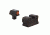 HD Night Sight Set " Orange Front Outline " for Colt Commander
