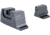 Trijicon Suppressor/Optic Height Sight Set with Black Front/Black Rear &amp; Green Tritium - for M&amp;P C.O.R.E, M&amp;P M2.0 Optics Ready, Black, 601150