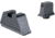 Trijicon Suppressor/Optic Height Sight Set, Black Front/Metal Rear &amp; Green Lamp, Glock 17, 17L, 19, 22 - 28, 31 - 35, 37 - 39, 45, Black, 601137