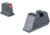 Trijicon Suppressor/Optic Height Sight Set, Orange Front/Black Rear &amp; Green Lamp, Glock 17, 17L, 19, 22 - 28, 31 - 35, 37 - 39, 45, Black, 601134