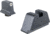 Trijicon Suppressor/Optic Height Sight Set, White Front/Metal Rear &amp; Green Lamp, Glock 17, 17L, 19, 22 - 28, 31 - 35, 37 - 39, 45, Black, 601136