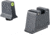 Trijicon Suppressor/Optic Height Sight Set, Yellow Front/Black Rear &amp; Green Lamp, Glock  42, 43, 43x, 43e, 51, Black, 601143