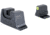 Trijicon Suppressor/Optic Height Sight Set with Yellow Front/Metal Rear &amp; Green Front Lamp - for M&amp;P C.O.R.E, M&amp;P M2.0 Optics Ready, Black, 601152
