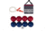Triumph Patriotic Bocce Ball Set, 100mm, Red / White / Blue, 35-7125-3