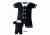 Trooper Clothing Black Cracker Jack Creeper, Black / White, 9/12 months 722-9-12M