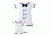 Trooper Clothing White Cracker Jack Creeper, Black / White, 0/3 months 723-0-3M