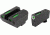 TruGlo Brite-Site TFX Sights For Glock 17/17L/19/22/23/24/26/27/33/34/35/38/39, Green Rear/Green With Focus Lock Front, Suppressor Height, TG-TG13GL4A