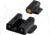 TruGlo Tritium Pro Handgun Night Sights for Smith &amp; Wesson Bodyguard 380 w/ Orange Front Ring, TG-TG231MP2C
