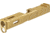 TRYBE Defense Glock 19 Pistol Slide - Version 1, Gen 4, Viper Cut, Gold, SLDG19G4VPR-GLD